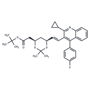 化合物 t-Butyl (3R,5S)-7-[2-cyclopropyl-4-(4-fluorophenyl)quinolin-3-yl]-3,5-isopropylidenedioxy-6-heptenoate,t-Butyl (3R,5S)-7-[2-cyclopropyl-4-(4-fluorophenyl)quinolin-3-yl]-3,5-isopropylidenedioxy-6-heptenoate