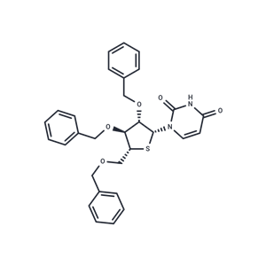 化合物 2’,3’,5’-Tri-O-benzyl-4’-thio-arabinouridine,2’,3’,5’-Tri-O-benzyl-4’-thio-arabinouridine