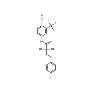 化合物 N-(4-Cyano-3-(trifluoromethyl)phenyl)-3-((4-fluorophenyl)thio)-2-hydroxy-2-methylpropanamide,N-(4-Cyano-3-(trifluoromethyl)phenyl)-3-((4-fluorophenyl)thio)-2-hydroxy-2-methylpropanamide