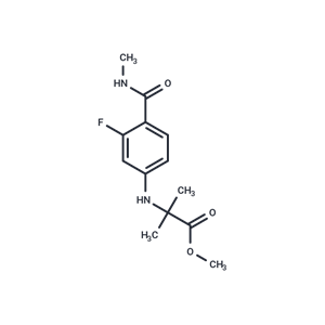 化合物 Methyl 2-((3-fluoro-4-(methylcarbamoyl)phenyl)amino)-2-methylpropanoate|T66530|TargetMol