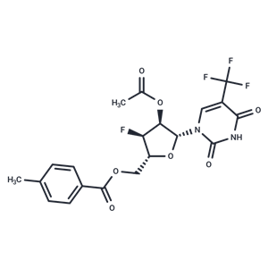 化合物 2’-O-Acetyl-5’-O-(p-toluoyl)-3’-deoxy-3’-fluoro-5-trifluoromethyluridine|TNU0833|TargetMol