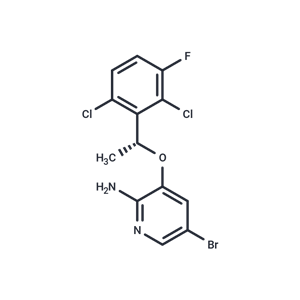 化合物 (R)-5-Bromo-3-(1-(2,6-dichloro-3-fluorophenyl)ethoxy)pyridin-2-amine|T66279|TargetMol