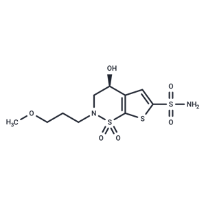 化合物 (S)-4-Hydroxy-2-(3-methoxypropyl)-3,4-dihydro-2H-thieno[3,2-e][1,2]thiazine-6-sulfonamide 1,1-dioxide|T65610|TargetMol