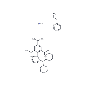 化合物 Methanesulfonato(2-dicyclohexylphosphino-2',4',6'-tri-i-propyl-1,1'-biphenyl)(2'-amino-1,1'-biphenyl-2-yl)palladium(II)|T64630|TargetMol