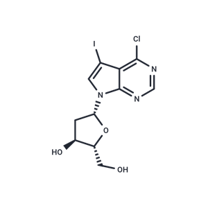 化合物 4-Chloro-5-iodo-7-(2-deoxy-b-D-ribofuranosyl)-7H-pyrrolo[2,3-d]pyrimidine|TNU1025|TargetMol