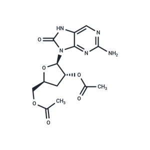 化合物 2-Amino-8-hydroxypurine-9-beta-D-(2’,5’-di-O-acetyl-3’-deoxy)riboside|TNU1368|TargetMol