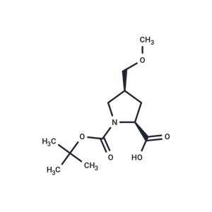 化合物 (2S,4S)-1-(tert-Butoxycarbonyl)-4-(methoxymethyl)pyrrolidine-2-carboxylic acid|T66636|TargetMol