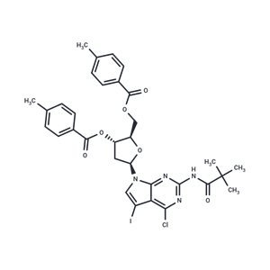 化合物 2-Amino-4-chloro-5-iodo-N2-pivaloyl-7-[2-deoxy-3,5-di-O- (4-methylbenzoyl)-b-D-ribofuanosyl]-7H-pyrrolo[2,3-d]pyrimidine|TNU1291|TargetMol