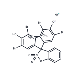 化合物 Sodium 2,6-dibromo-4-(3-(3,5-dibromo-4-hydroxy-2-methylphenyl)-2,2-dioxido-3H-benzo[d][1,2]oxathiol-3-yl)-3-methylphenolate,Sodium 2,6-dibromo-4-(3-(3,5-dibromo-4-hydroxy-2-methylphenyl)-2,2-dioxido-3H-benzo[d][1,2]oxathiol-3-yl)-3-methylphenolate