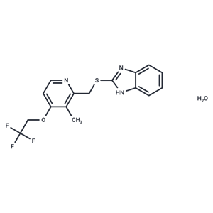 化合物 2-(((3-Methyl-4-(2,2,2-trifluoroethoxy)pyridin-2-yl)methyl)thio)-1H-benzo[d]imidazole hydrate|T64826|TargetMol