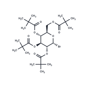 化合物 (2R,3R,4S,5R,6R)-2-Bromo-6-((pivaloyloxy)methyl)tetrahydro-2H-pyran-3,4,5-triyl tris(2,2-dimethylpropanoate)|T67293|TargetMol