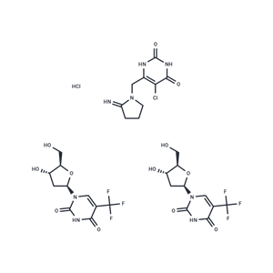 化合物 Trifluridine/tipiracil hydrochloride mixture|T3658|TargetMol