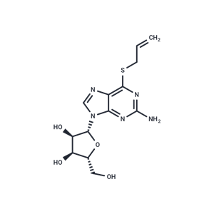 化合物 2-Amino-6-allylthio-9-(beta-D-ribofuranosyl)-9H-purine|TNU0492|TargetMol