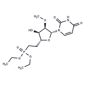 化合物 1-[6-(Diethoxyphosphinyl)-2-O-methyl-β-D-ribo-hexofuranosyl]uracil|TNU1011|TargetMol