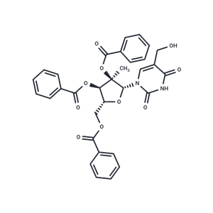 化合物 2’,3’,5’-Tri-O-benzoyl-5-hydroxymethyl-2’-C-methyluridine|TNU1110|TargetMol