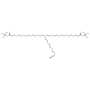 化合物 N-(Azido-PEG2)-N-bis(PEG4-Boc)|T16176|TargetMol