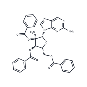 化合物 2-Amino-9-[(2,3,5-tri-O-benzoyl-2-C-methyl-β-D-ribofuranosyl)]-9H-purine|TNU0774|TargetMol