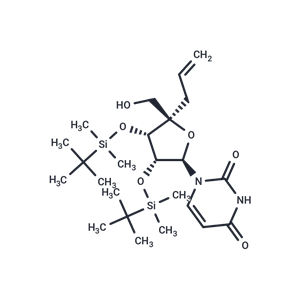 化合物 4’-alpha-C-Allyl-2’,3’-bis(O-t-butyldimethylsilyl)uridine|TNU1347|TargetMol