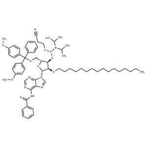 化合物 N6-Bz-5’-O-DMTr-2’-O-hexadecanyl adenosine 3’-CED phosphoramidite|TNU1652|TargetMol