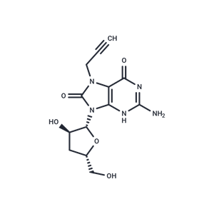 化合物 7,8-Dihydro-8-oxo-7-propargyl-3’-deoxy guanosine|TNU1333|TargetMol