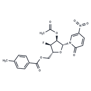 化合物 1-(2-O-Acetyl-5-O-(p-toluoyl)-3-deoxy-3-fluoro-b-D-ribofuranosyl)-5-nitropyridine-2(1H)-one|TNU0830|TargetMol