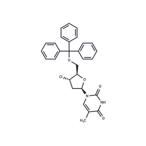 化合物 5’-O-Triphenylmethyl-3’-deoxy-3’-chlorothymidine|TNU1046|TargetMol