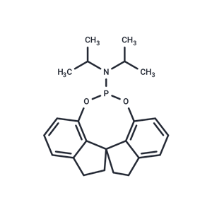 化合物 (11aR)-N,N-Diisopropyl-4,5,6,7-tetrahydrodiindeno[7,1-de:1',7'-fg][1,3,2]dioxaphosphocin-12-amine|T64498|TargetMol