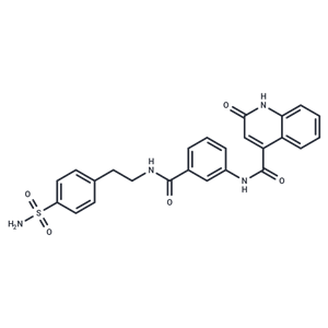 化合物 T9835,4-QUinolinecarboxamide, N-[3-[[[2-[4-(aminosulfonyl)phenyl]ethyl]amino]carbonyl]phenyl]-1,2-dihydro-2-oxo-