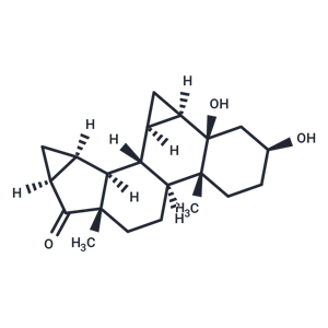 化合物 (2S,4aR,4bS,6aS,7aS,8aS,8bS,8cR,8dR,9aR,9bR)-2,9b-Dihydroxy-4a,6a-dimethylhexadecahydro-1H-cyclopropa[4,5]cyclopenta[1,2-a]cyclopropa[l]phenanthren-7(7aH)-one|T67508|TargetMol