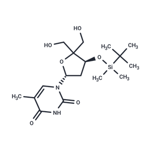 化合物 3’-O-t-Bulyldimethylsilyl-4’-C-hydroxymethylthymidine|TNU1322|TargetMol