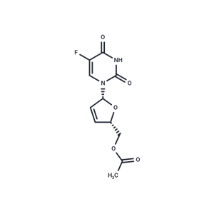 化合物 5’-O-Acetyl-2’,3’-dideoxy-2’,3’-didehydro-5-fluoro-uridine|TNU0997|TargetMol