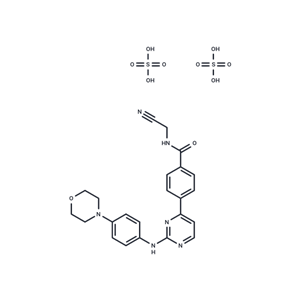 化合物 Momelotinib sulfate,Momelotinib sulfate