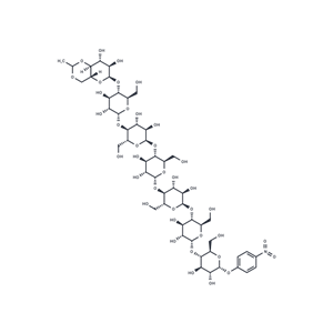 化合物 Ethylidene-4-nitrophenyl-a-D-Maltoheptaoside|T73745|TargetMol