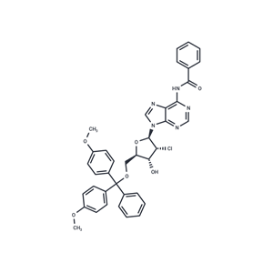 化合物 N6-Benzoyl-2’-chloro-5’-O-(4,4’-dimethoxytrityl)-2’-deoxyadenosine,N6-Benzoyl-2’-chloro-5’-O-(4,4’-dimethoxytrityl)-2’-deoxyadenosine