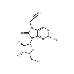 化合物 2-Amino-7-propargyl-7,8-dihydro-8-oxo-9-(beta-D-xylofuranosyl)purine|TNU1332|TargetMol