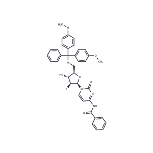 化合物 N4-Benzoyl-5’-O-(4,4’-dimethoxytrityl)-2’-deoxy-2’-fluoro-b-D-arabinocytidine|TNU1175|TargetMol