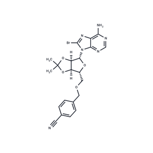 化合物 8-Bromo-5’-O-(4-cyanobenzyl)-2’,3’-O-isopropylidene adenosine|TNU0746|TargetMol