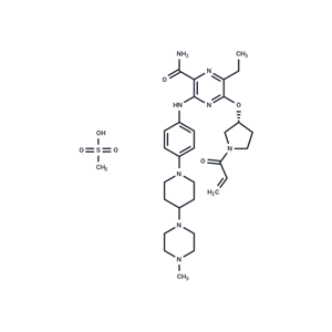 化合物 Naquotinib mesylate|T12175|TargetMol