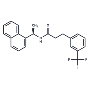 化合物 (R)-N-(1-(Naphthalen-1-yl)ethyl)-3-(3-(trifluoromethyl)phenyl)propanamide|T66209|TargetMol