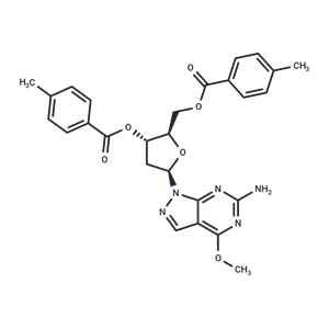 化合物 6-Amino-4-methoxy-1-(2-deoxy-3,5-di-O-(p-toluoyl)-b-D-ribofuranosyl)-1H-pyrazolo[3,4-d]pyrimidine,6-Amino-4-methoxy-1-(2-deoxy-3,5-di-O-(p-toluoyl)-b-D-ribofuranosyl)-1H-pyrazolo[3,4-d]pyrimidine