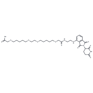 化合物 Pomalidomide-C2-amido-(C1-O-C5-O-C1)2-COOH|T17903|TargetMol