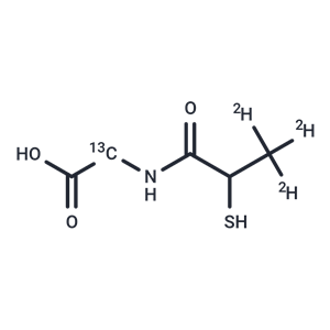 化合物 Tiopronin 13C D3|T19582|TargetMol