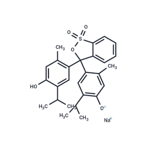 化合物 Sodium 4-(3-(4-hydroxy-5-isopropyl-2-methylphenyl)-1,1-dioxido-3H-benzo[c][1,2]oxathiol-3-yl)-2-isopropyl-5-methylphenolate|T66669|TargetMol