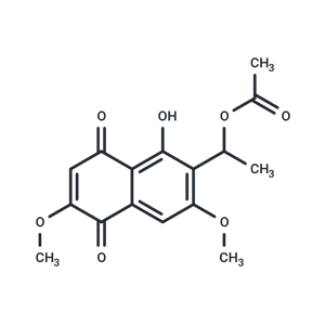 化合物 2,7-Dimethoxy-6-(1-acetoxyethyl)juglone,2,7-Dimethoxy-6-(1-acetoxyethyl)juglone