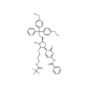 化合物 N4-Benzoyl-5’-O-DMTr-2’-O-(N3-trifluoroacetyl) aminopropyl cytidine|TNU1662|TargetMol