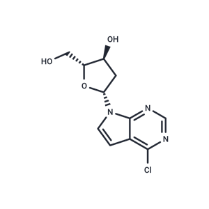 化合物 4-Chloro-7-(2-deoxy-b-D-ribofuranosyl)-7H-pyrrolo[2,3-d]-pyrimidine|TNU1022|TargetMol