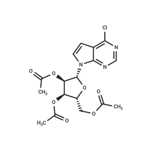 化合物 6-Chloro-7-deaza-9-(2’,3’,5’-tri-O-acetyl-b-D-ribofuranosyl)purine|TNU1301|TargetMol