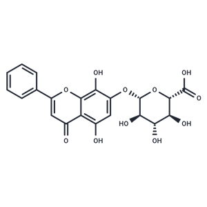 去甲漢黃芩素-7-O-葡萄糖醛酸苷,Glychionide A