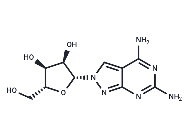 化合物 4,6-Diamino-2-(b-D-ribofuranosyl)-2H-pyrazolo[3,4-d]pyrimidine,4,6-Diamino-2-(b-D-ribofuranosyl)-2H-pyrazolo[3,4-d]pyrimidine