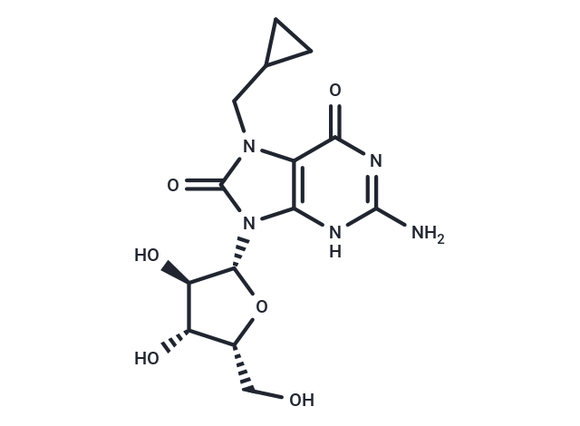 化合物 7-Cyclopropylmethyl-7,8-dihydro-8-oxo-9-(b-D-xylofuranosyl) ? guanine,7-Cyclopropylmethyl-7,8-dihydro-8-oxo-9-(b-D-xylofuranosyl) ? guanine